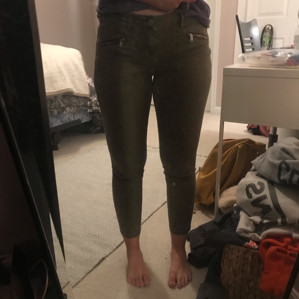 Green Kendall and Kylie PacSun jeans